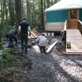 Yurt Shed being Built