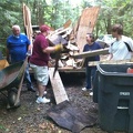 Loading the second load onto the truck.