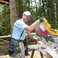 Chris trimming a board