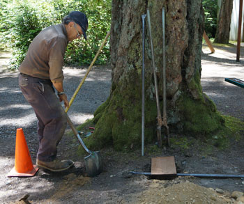 Gardner digging sign holes DSC01160 WEB